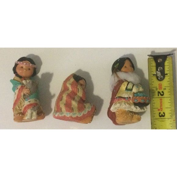 3 Vintage Enesco Figures Dances With Wolf #115657 and December 677647 and 115649 - Picture 6 of 6
